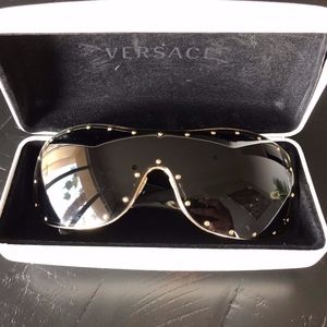 Versace 2129B Black and Gold Sunglasses